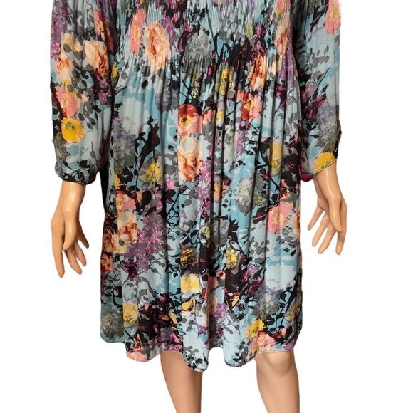 Spense Multicolored Bell Sleeve Dress Sz 6 - Picture 6 of 15